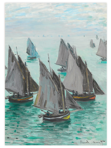 Claude Monet Fishing Boats - Art Print