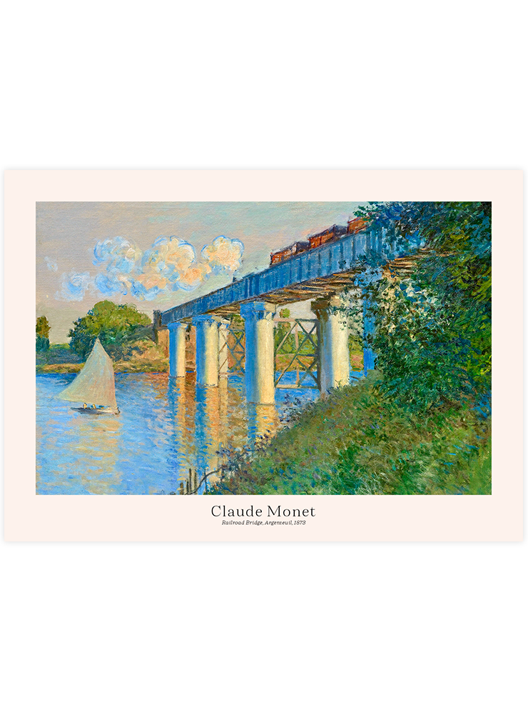 Monet Railroad Bridge, Argenteuil - Art Print Ürün ana görseli