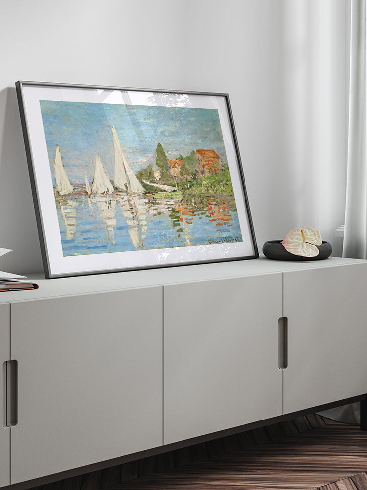 Monet Regatta at Argenteuil- Art Print  Poster
