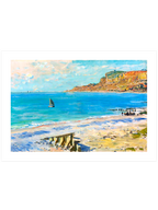 Monet Sailing at Sainte-Adresse - Art Print