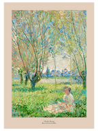 Monet Söğütlerin Altında Oturan Kadın - Art Print