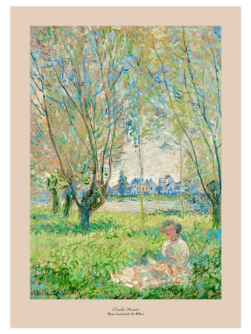 Monet Söğütlerin Altında Oturan Kadın - Art Print