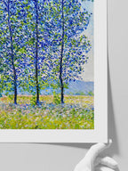 Monet Sunlight Effect Under The Poplars - Art Print