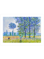 Monet Sunlight Effect Under The Poplars - Art Print
