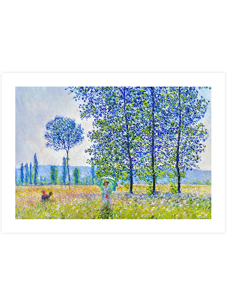 Monet Sunlight Effect Under The Poplars - Art Print