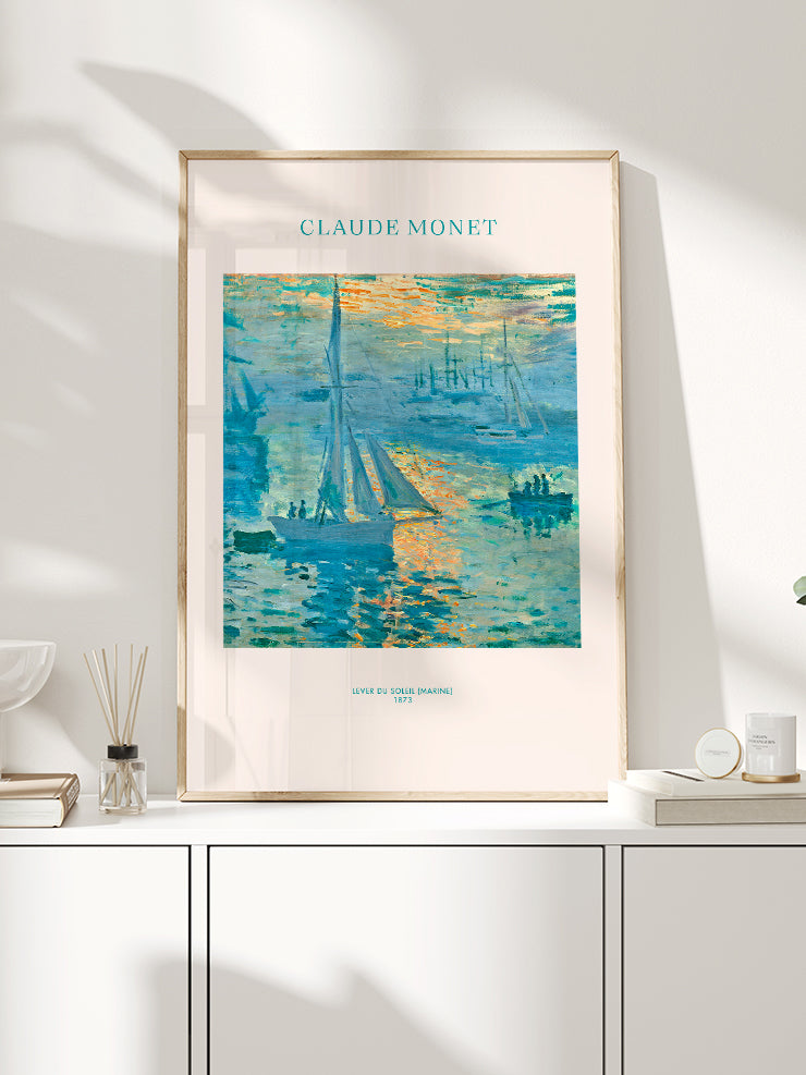 Monet Sunrise (Marine) - Art Print Ürün ikincil görseli