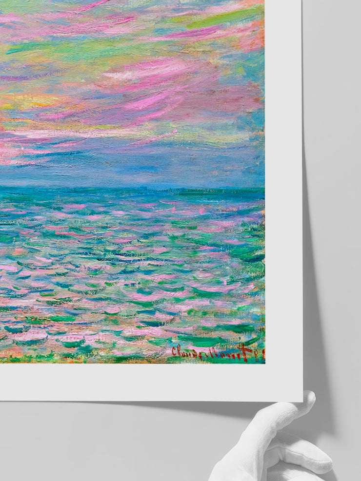 Monet Sunset at Pourville, Open Sea - Art Print