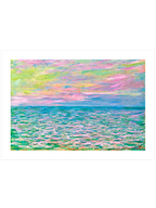 Monet Sunset at Pourville, Open Sea - Art Print