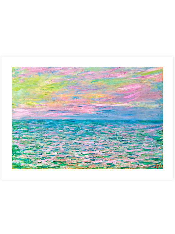 Monet Sunset at Pourville, Open Sea - Art Print