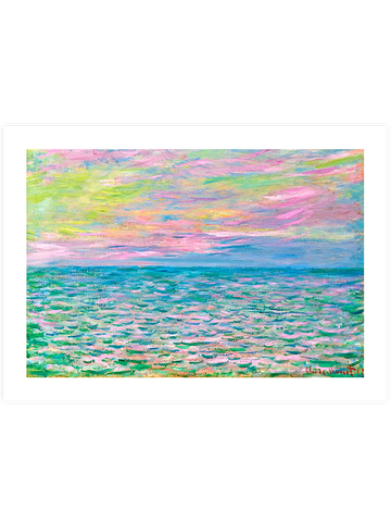 Monet Sunset at Pourville, Open Sea - Art Print