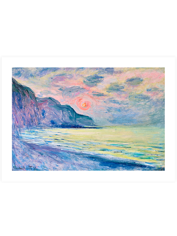 Monet Sunset, Foggy Weather, Pourville - Art Print