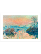 Monet Sunset on the Seine at Lavacourt, Winter Effect - Art Print