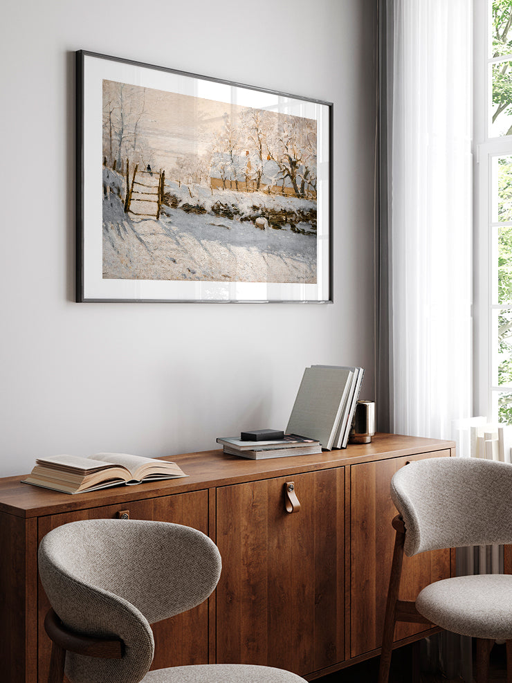 Claude Monet The Magpie - Art Print  Poster