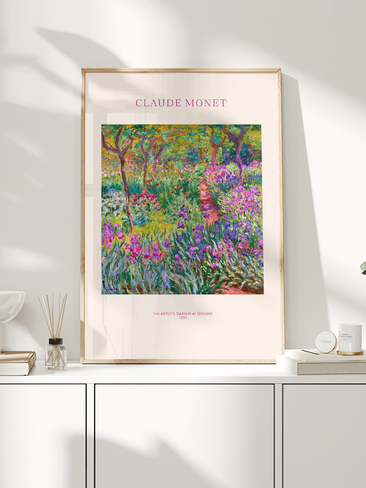 Monet The Artist’s Garden at Giverny - Art Print Ürün ikincil görseli