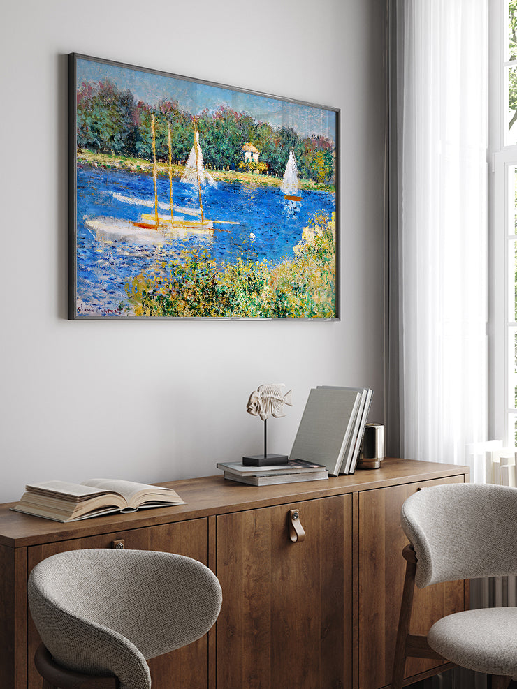 Monet The Seine at Argenteuil - Art Print  Poster