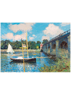 Monet The Bridge at Argenteuil - Art Print