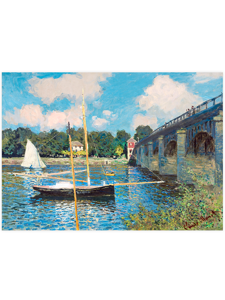 Monet The Bridge at Argenteuil - Art Print