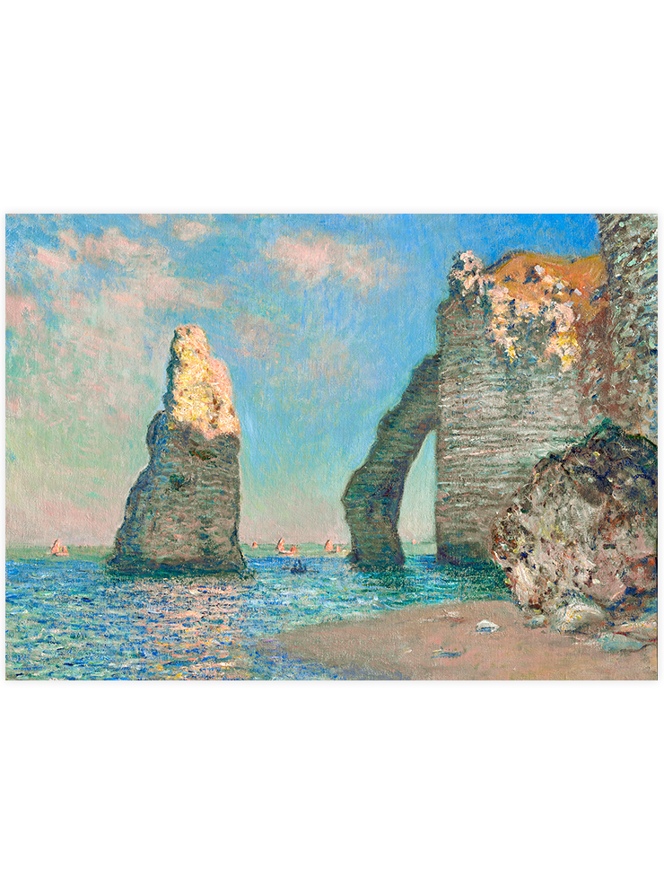 Monet The Cliffs at Étretat - Art Print Ürün ana görseli