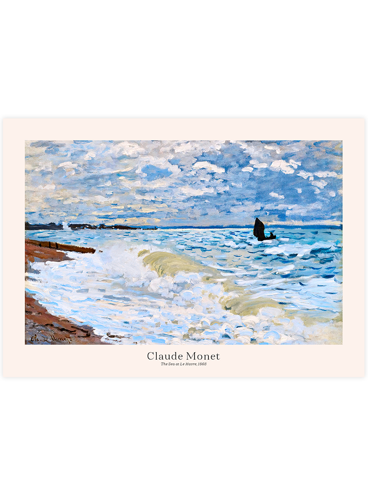 Monet The Sea at the Havre - Art Print