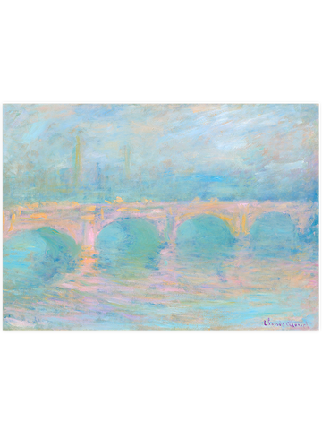 Monet Waterloo Bridge, London, at Sunset - Art Print