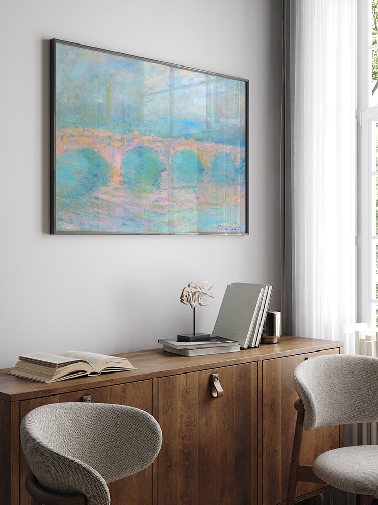 Monet Waterloo Bridge, London, at Sunset - Art Print