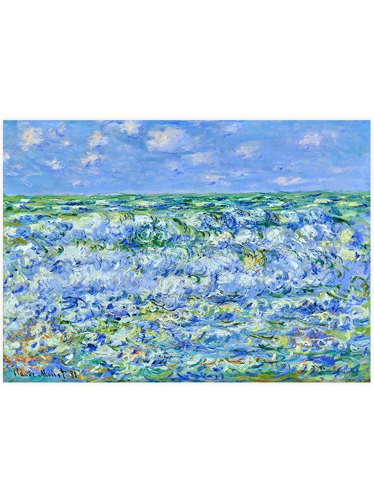 Monet Waves Breaking - Art Print Ürün ana görseli