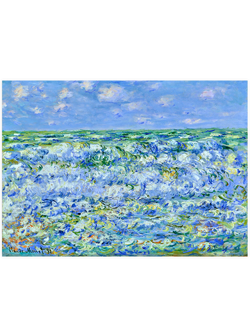 Monet Waves Breaking - Art Print
