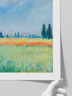 Monet Wheatfield - Art Print