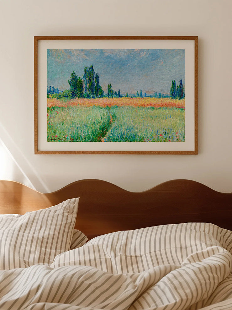 Monet Wheatfield - Art Print  Poster