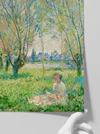 Monet Woman Seated under the Willows - Art Print