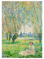 Monet Woman Seated under the Willows - Art Print