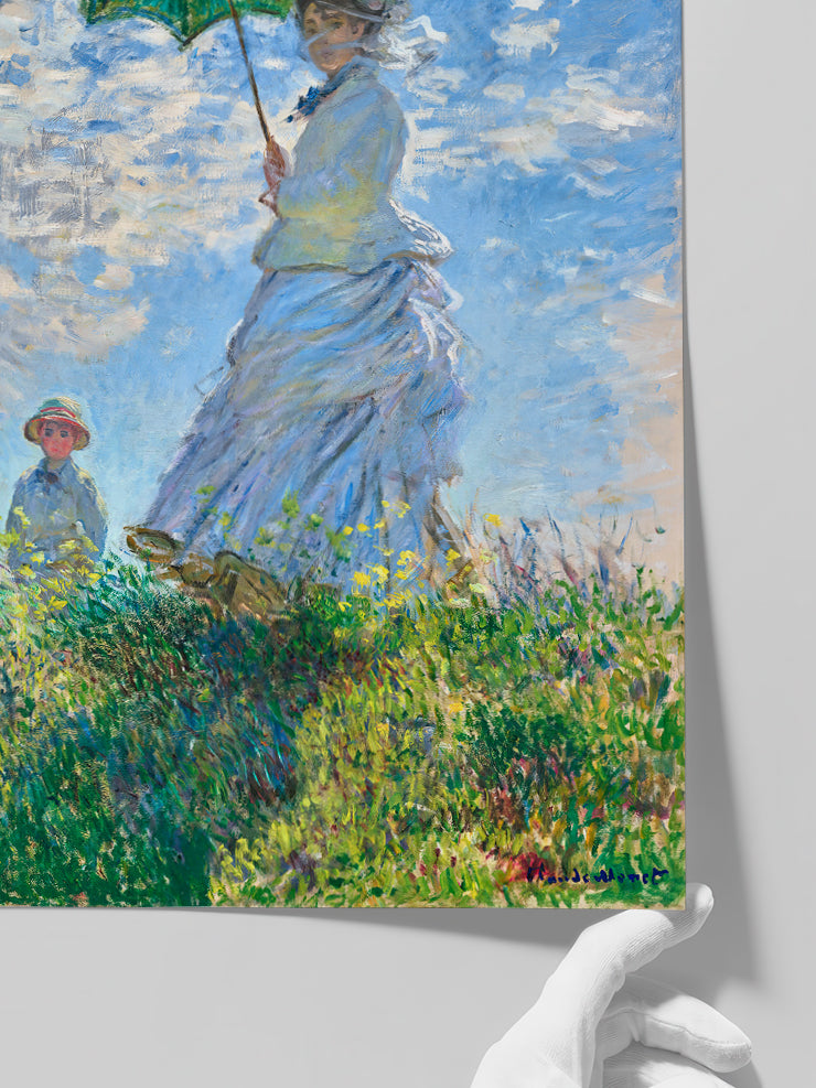 Monet Woman with a Parasol - Art Print