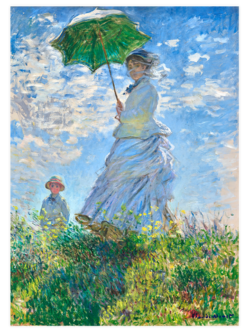Monet Woman with a Parasol - Art Print