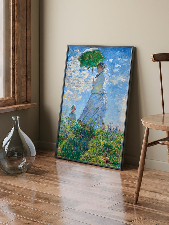 Monet Woman with a Parasol - Art Print  Poster