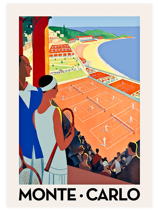 Vintage Monte Carlo Poster - Giclée Baskı