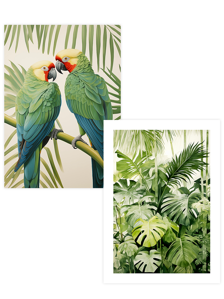 Papağan Çifti - Poster Seti Duo Ürün ana görseli
