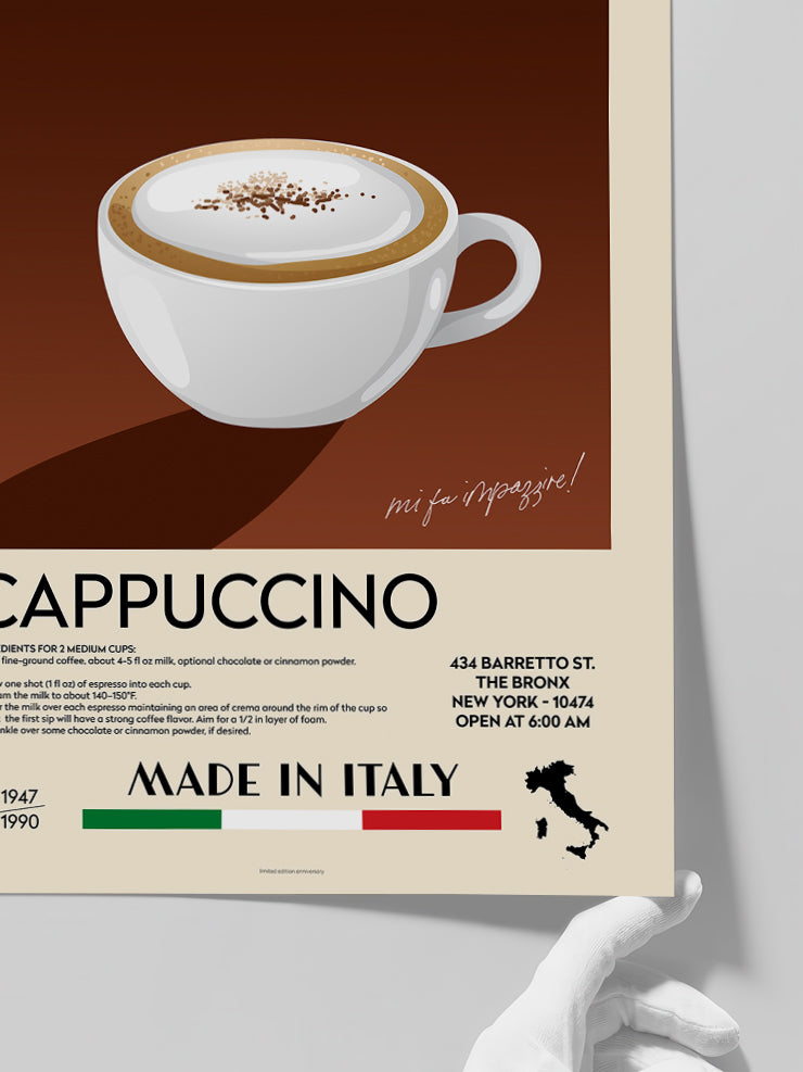 The Coffee Club Cappuccino - Art Print  Poster