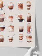 Types Of Coffee - Art Print