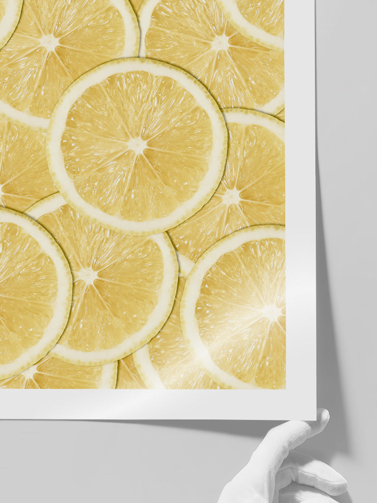 Limon Dilimleri - Art Print  Poster