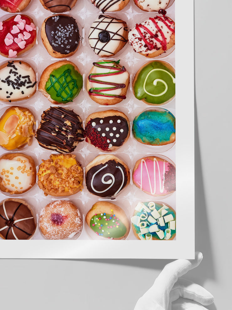 Rengârenk Donutlar - Art Print