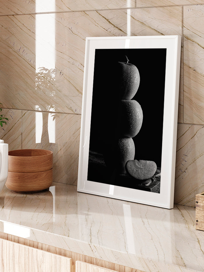 Apples B&W - Art Print  Poster