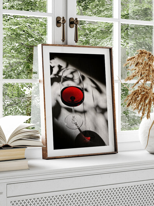 Kırmızı Şarap Poster - Giclée Baskı