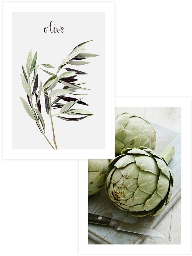 Enginar & Zeytin - Poster Seti Duo Ürün ana görseli