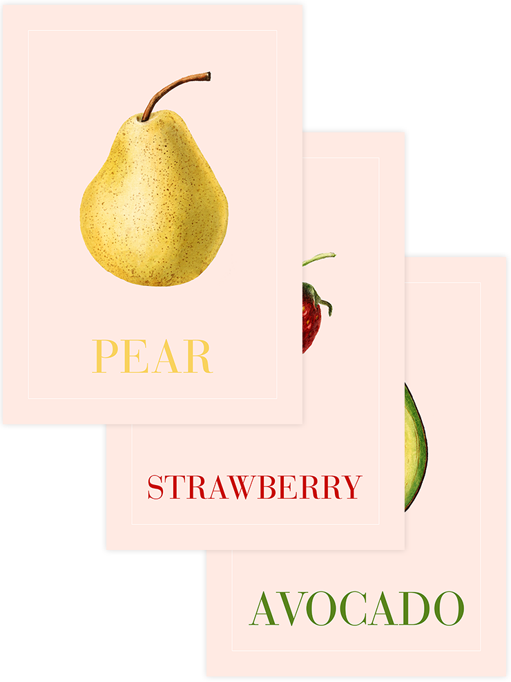 Only Fruits - Poster Seti Trio Mutfak Poster
