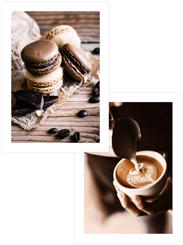 Macaron & Coffee - Poster Seti Duo Mutfak Poster