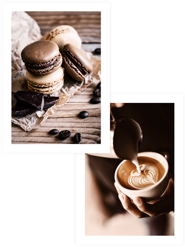 Macaron & Coffee - Poster Seti Duo