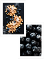 Waffle & Blueberries - Poster Seti Duo