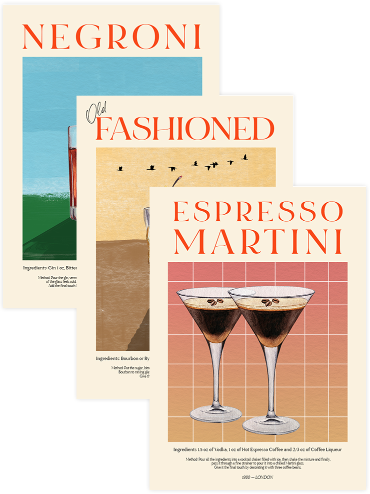 Kokteyller - Poster Seti Trio