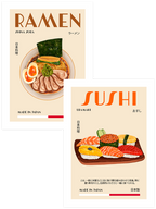 Japanese Cuisine - Poster Seti Duo