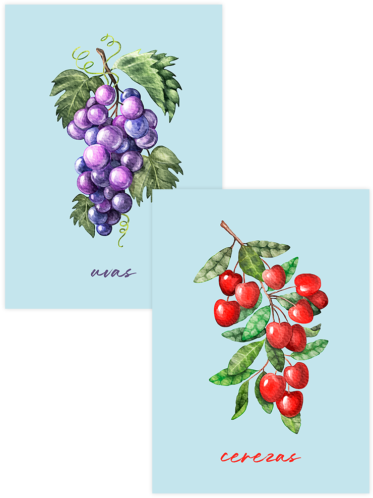Fruity Colors - Poster Seti Duo Mutfak Poster